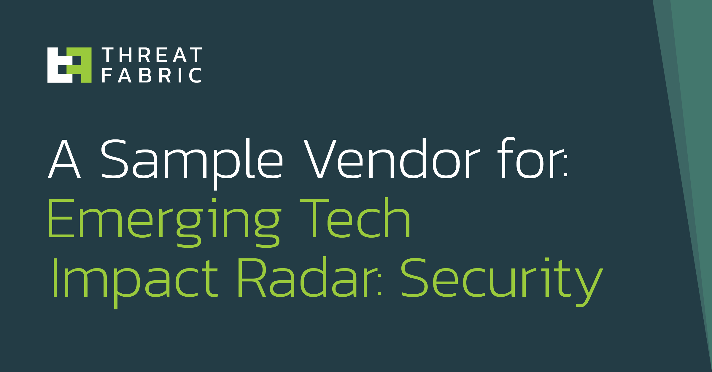 ThreatFabric Recognised by Gartner as a Sample Vendor for: Emerging Tech Impact Radar: Security